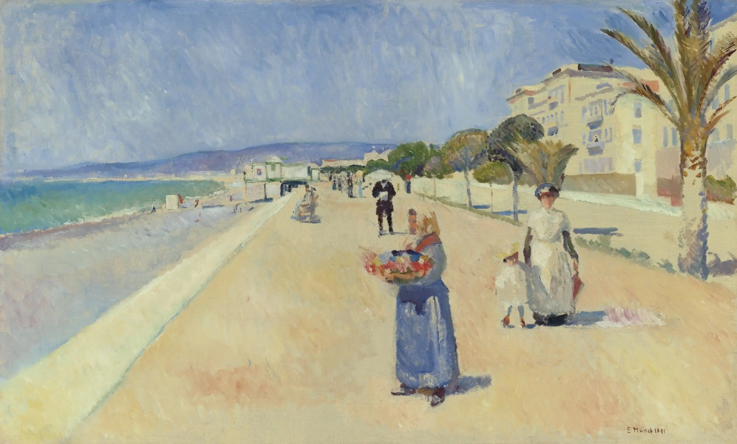 Reproduction du tableau « Matin sur la promenade des Anglais - Edvard Munch » par Alpha Reproduction en peinture à l’huile