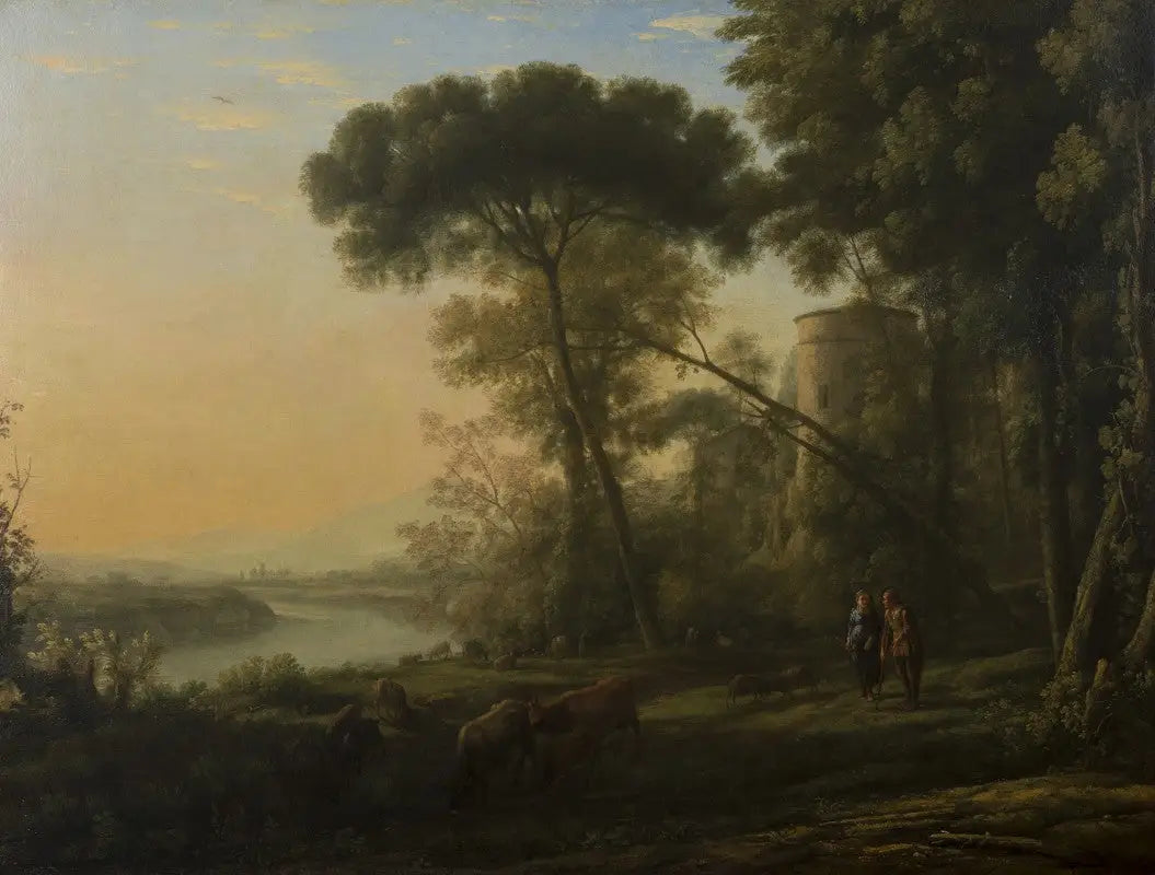Matin: Un paysage boisé - Claude Lorrain - Alpha Reproduction