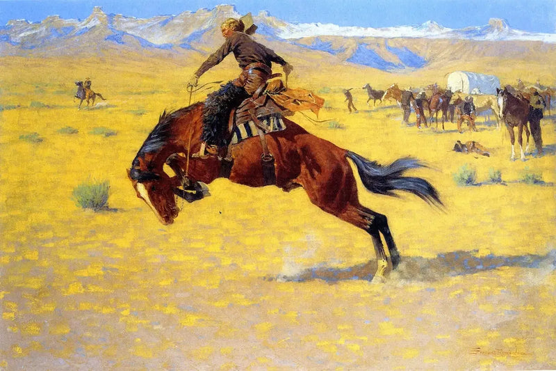 Manhã fria na praia - Frederic Remington