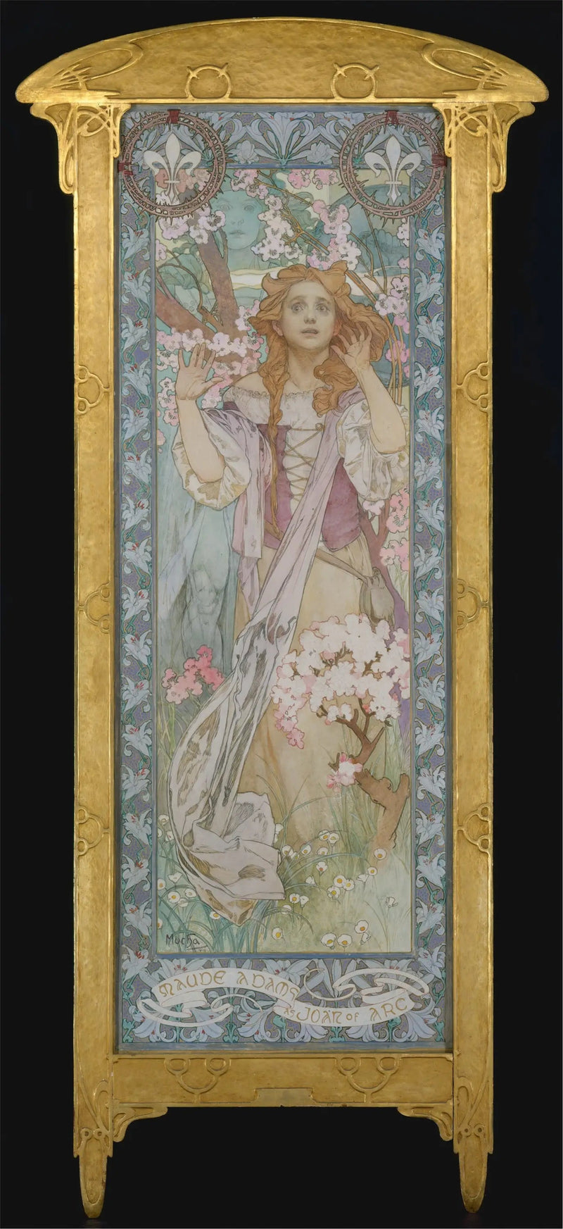 Maude Adams no papel de Joana d'Arc - Alphonse Mucha