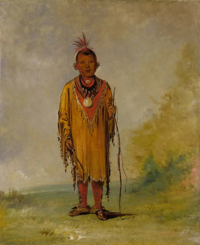 Me-sóu-wahk, Pêlo de cervo, Filho favorito de Kee-o-kúk - George Catlin