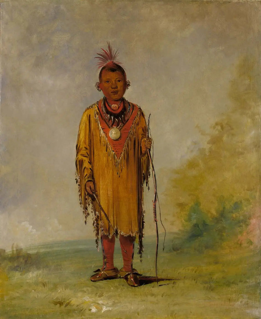 Me-sóu-wahk, Pêlo de cervo, Filho favorito de Kee-o-kúk - George Catlin