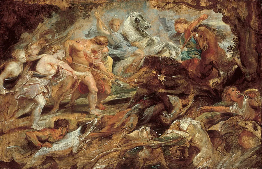 Méléagre e Atalante e a caça ao javali de Calidônio - Peter Paul Rubens