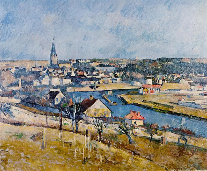 Melun visto de Le Mée-sur-Seine - Paul Cézanne