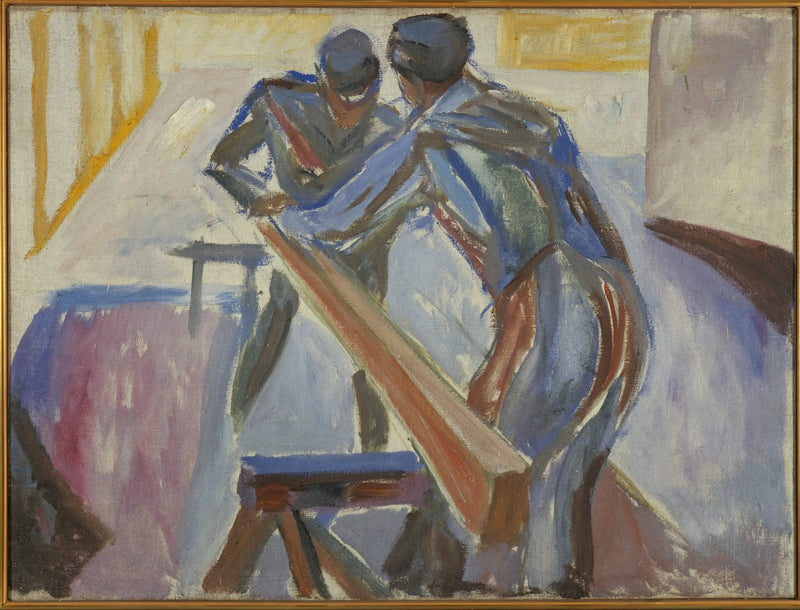 Marceneiros na oficina - Edvard Munch