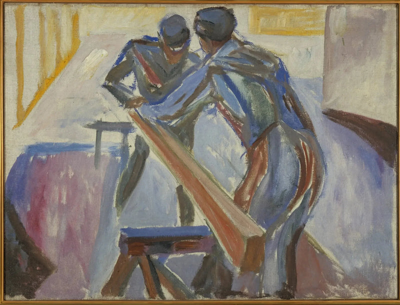 Marceneiros na oficina - Edvard Munch