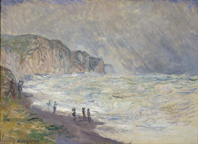 Mar agitado em Pourville - Claude Monet