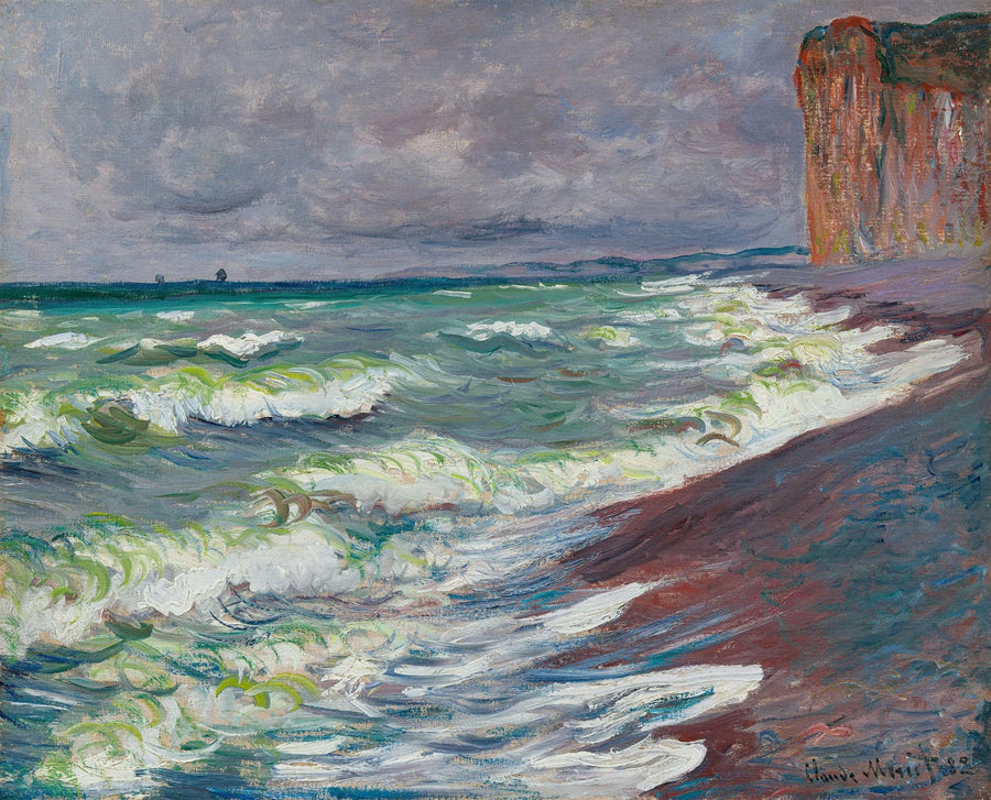 Mar agitado em Pourville - Claude Monet