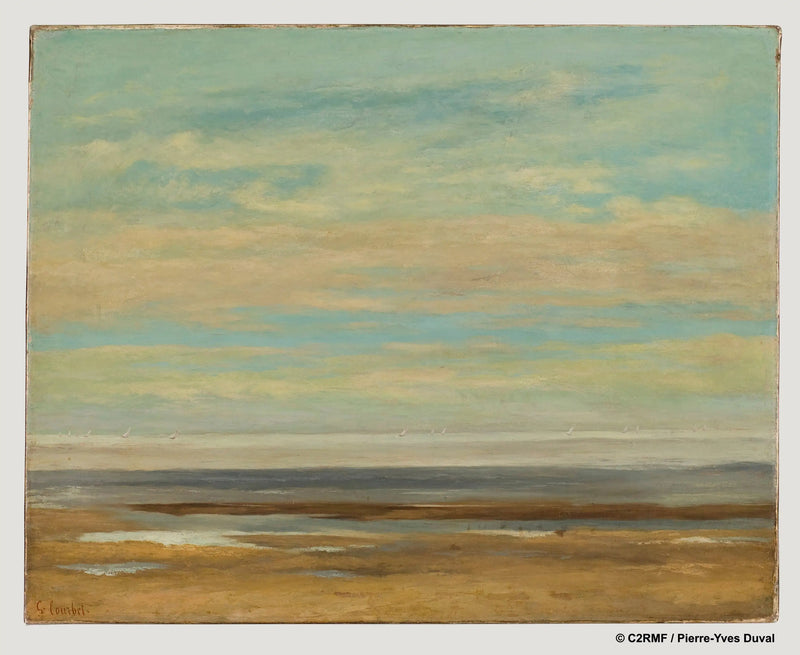 Mar calmo em Palavas - Gustave Courbet