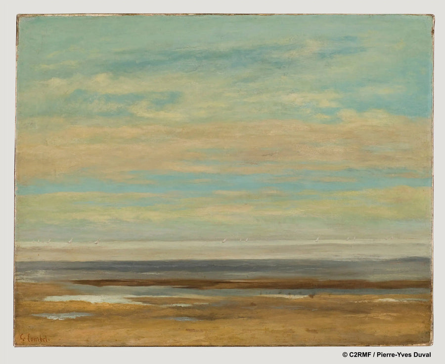 Mar calmo em Palavas - Gustave Courbet