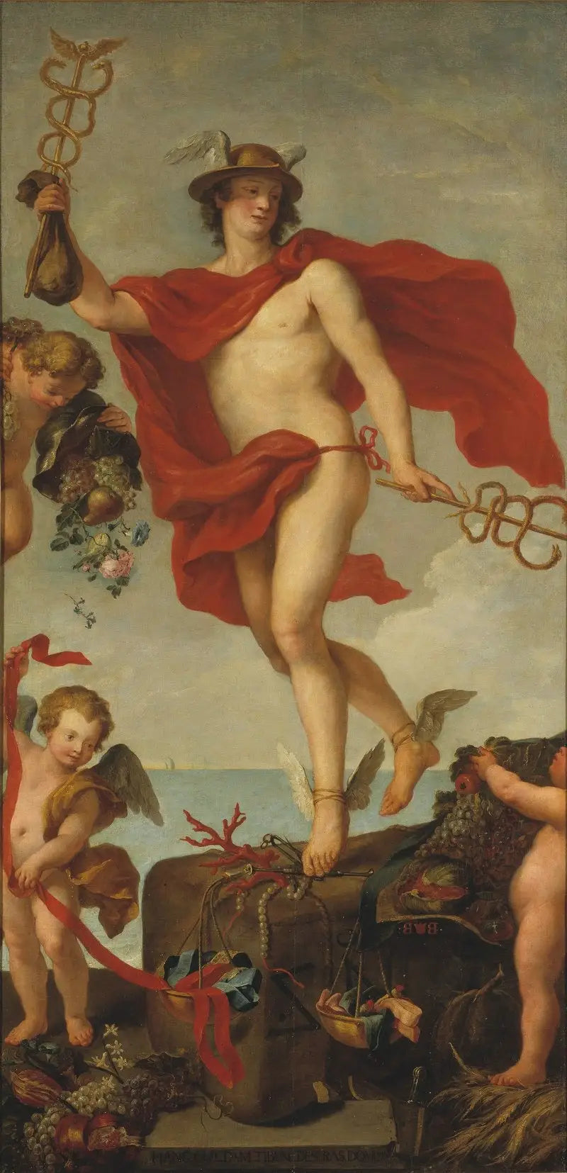 Mercúrio partindo de Antuérpia. Fragmento de um quadro maior. - Peter Paul Rubens