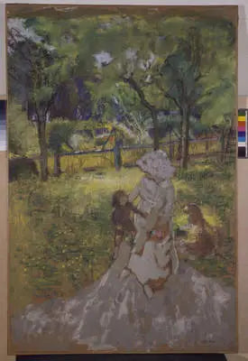 Mãe e Filho no Jardim (Manhã no Pomar) - Édouard Vuillard