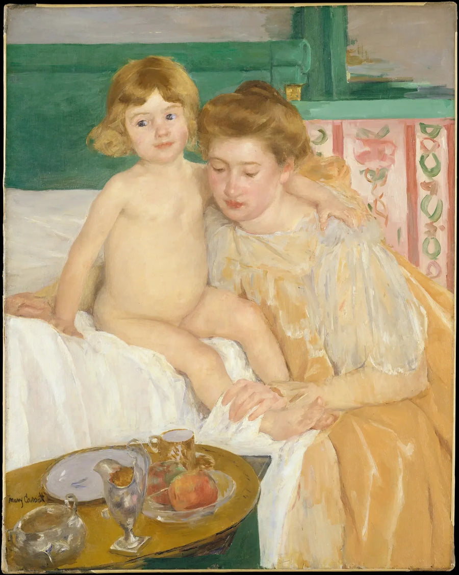 Mãe e filho (bebê se levantando de sua soneca) - Mary Cassatt