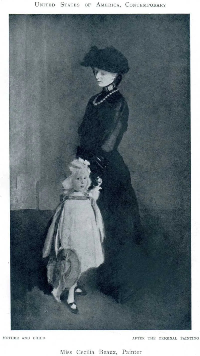 Mère et enfant - Cecilia Beaux image 1 copie peinte à la main à l’huile