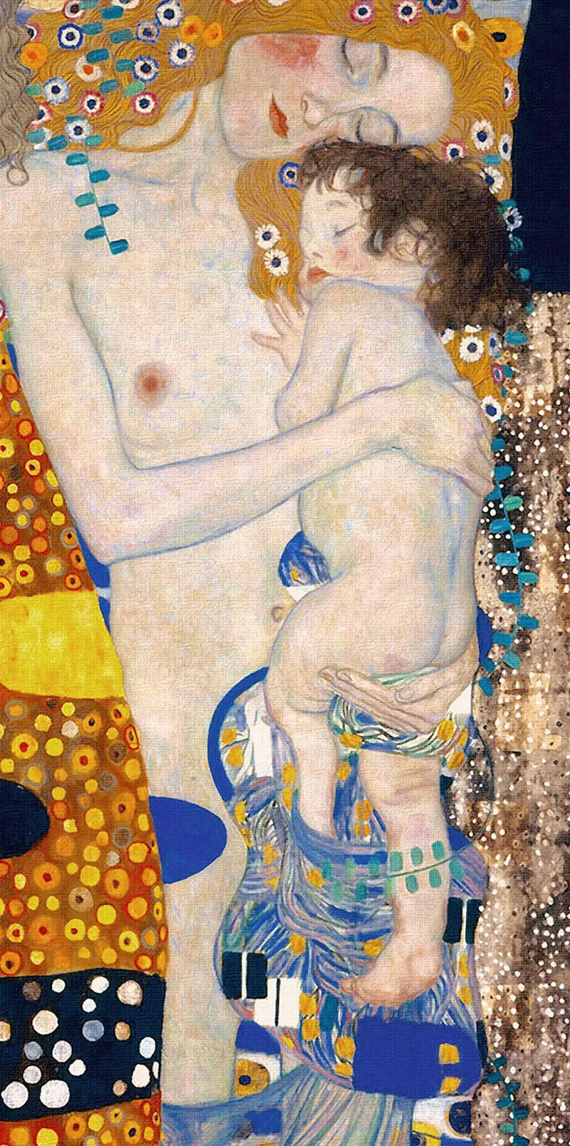 👩‍👦 Mãe e filho (Detalhe II de As Três Idades da Mulher) – Gustav Klimt (1905)