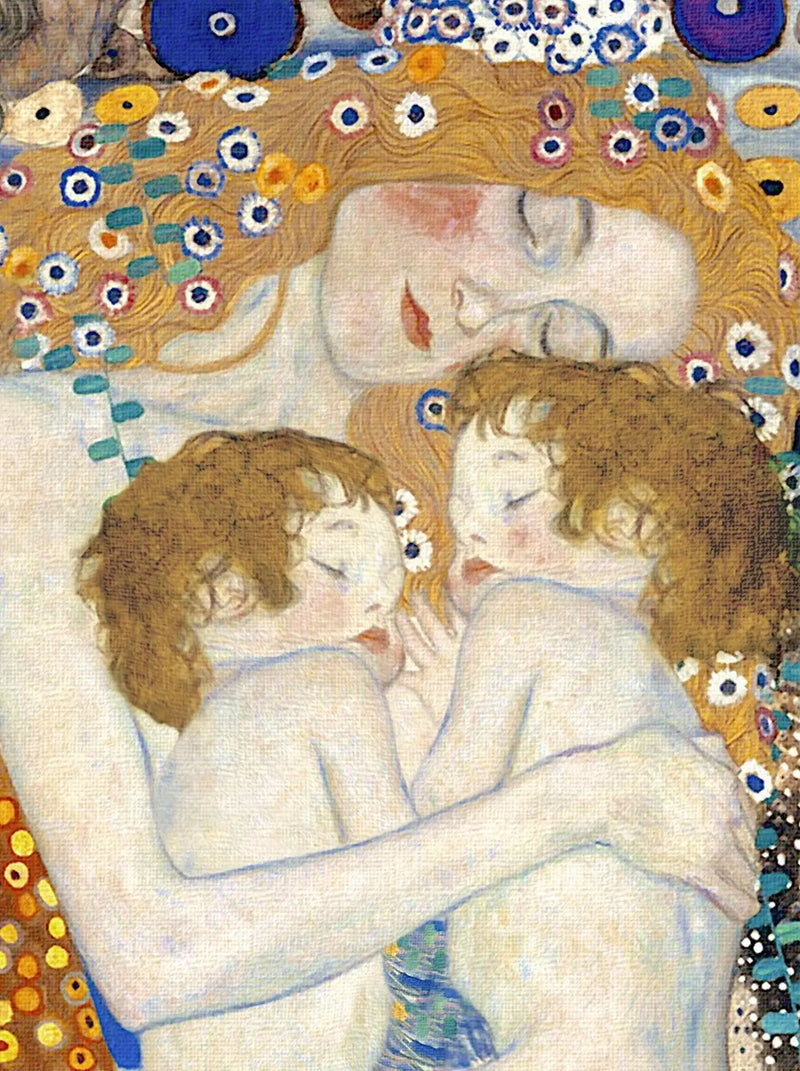 👩‍👧‍👦 Mãe e filhos light (Detalhe de Les Trois Âges de la Femme) – Gustav Klimt (1905)