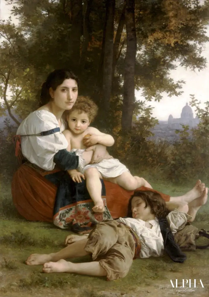 Mère et enfants - William Bouguereau - Reproductions de tableaux et peintures haut de gamme