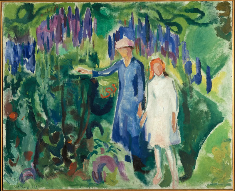Mãe e Filha no Jardim - Edvard Munch