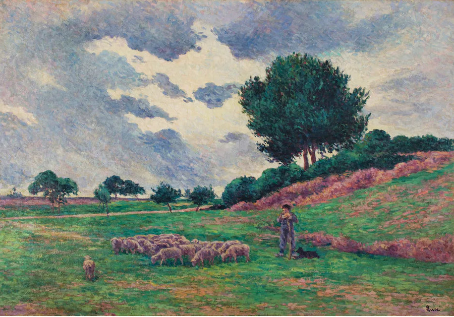 Méréville, o rebanho de ovelhas - Maximilien Luce