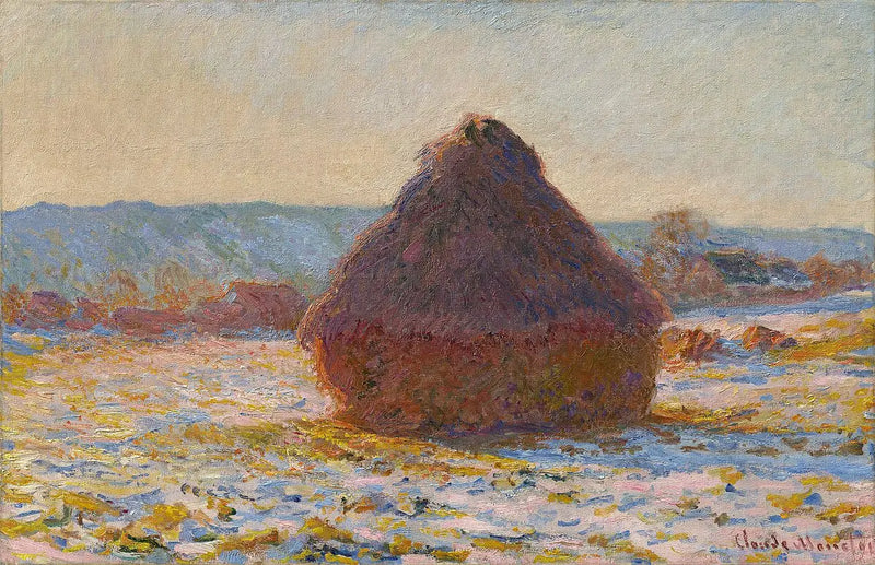 Moinho, efeito de neve, sol - Claude Monet