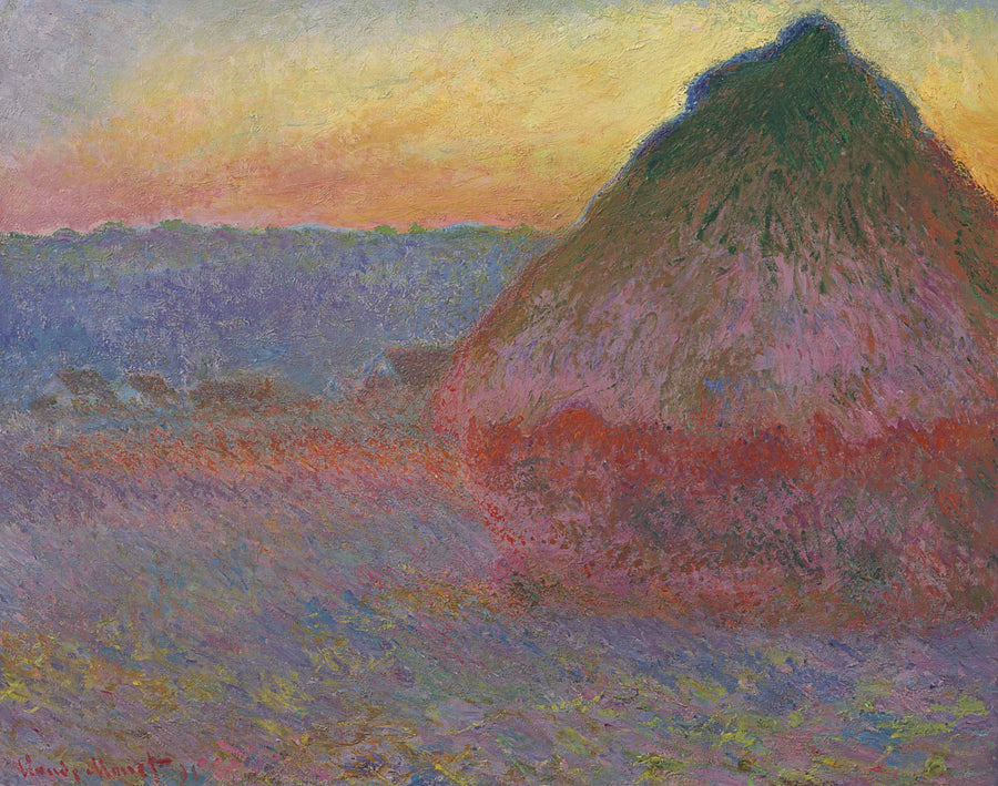 Meule, impressions roses et bleues de Claude Monet, 1891 – collection particulière, Wildenstein 1290