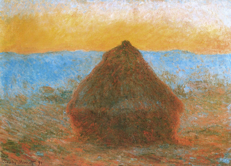 Moedor ao pôr do sol W1285 - Claude Monet