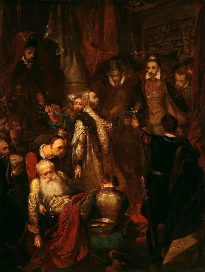 Assassinato de Wapowski durante a coroação de Henrique Walezy por Jan Matejko - Jan Matejko