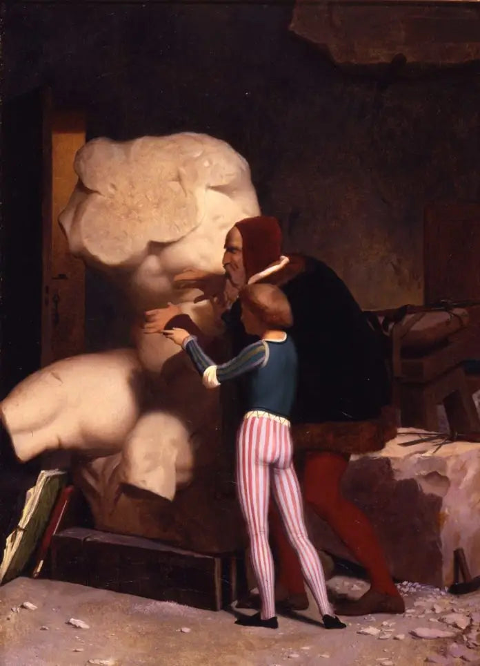 Michelangelo em seu ateliê - Jean-Léon Gérôme