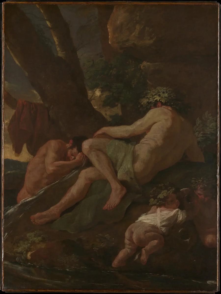 Midas se lavando no Pactole - Nicolas Poussin