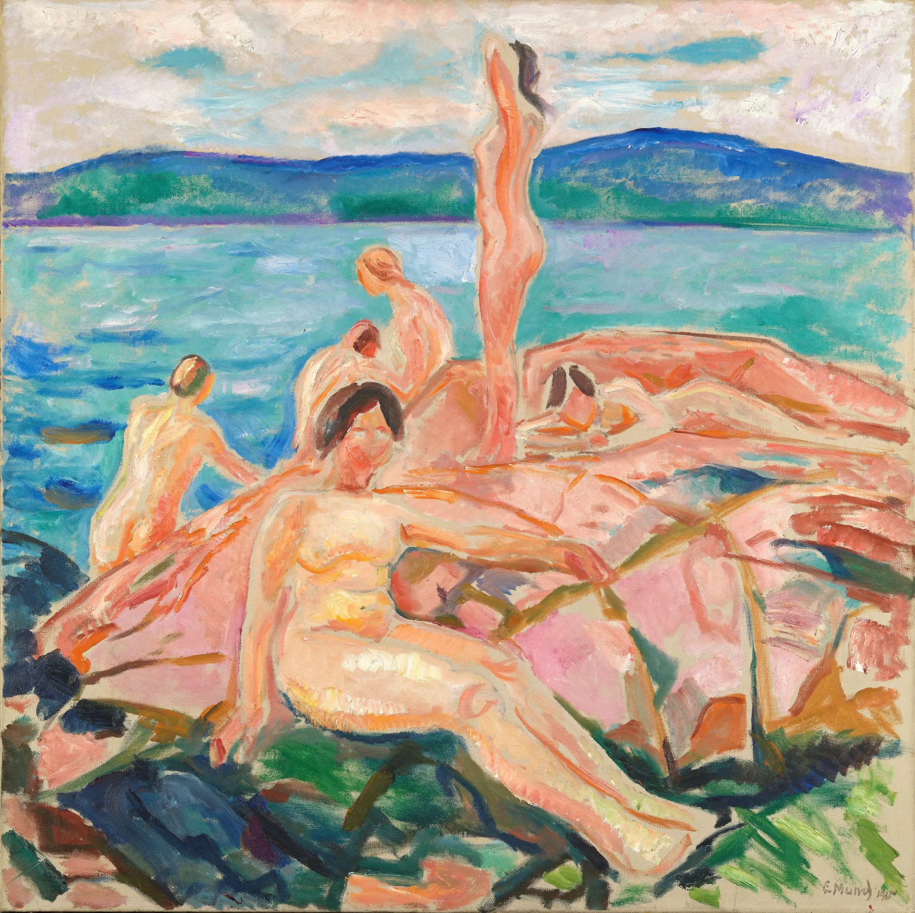 Reproduction du tableau « Milieu de l'été - Edvard Munch » par Alpha Reproduction en peinture à l’huile