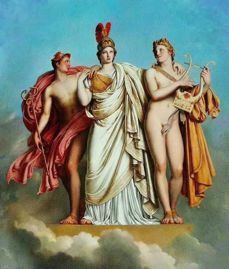 Minerva entre Apolo e Mercúrio - Anne-Louis Girodet