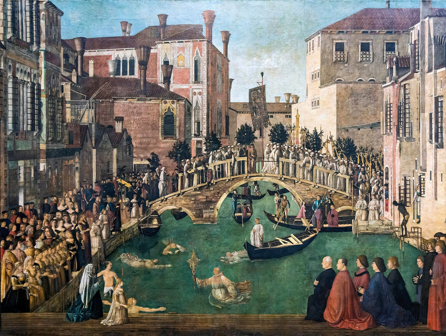 Milagre da Cruz na ponte San Lorenzo - Gentile Bellini