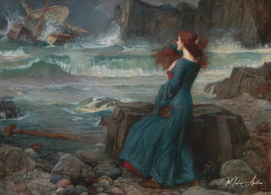 Miranda - The Tempest - John William Waterhouse Reproductions de tableaux à la peinture à l’huile