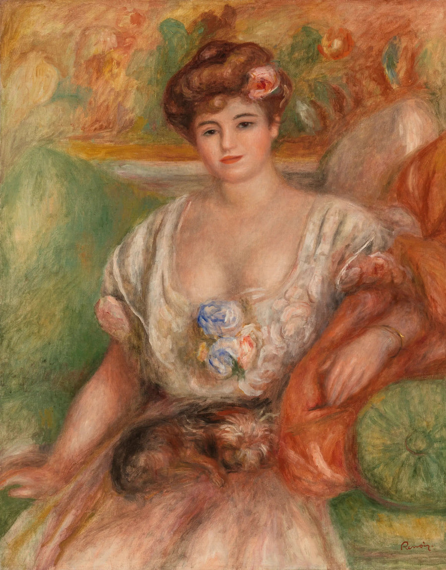 Misia Sert com um cachorrinho - Pierre-Auguste Renoir