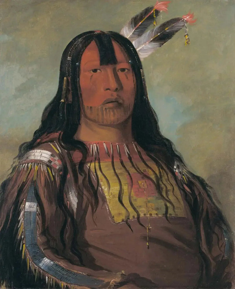 Mix-ke-móte-skin-na, Chifre de Ferro, um Guerreiro - George Catlin