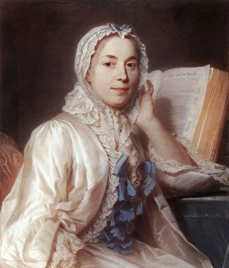 Mlle Ferrand meditando sobre Newton - Maurice-Quentin de La Tour