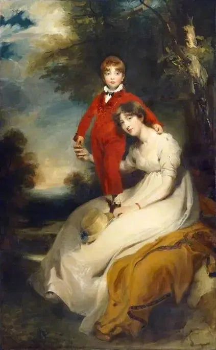 Mme Charles Thellusson, née Sabine Robarts (1775-1814), e seu filho, Charles Thellusson (1797-1856) - Thomas Lawrence