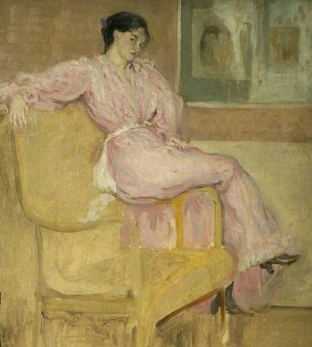 Mme Conder em rosa - Charles Conder