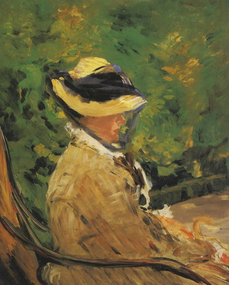 Sra. Édouard Manet no Jardim de Bellevue - Édouard Manet