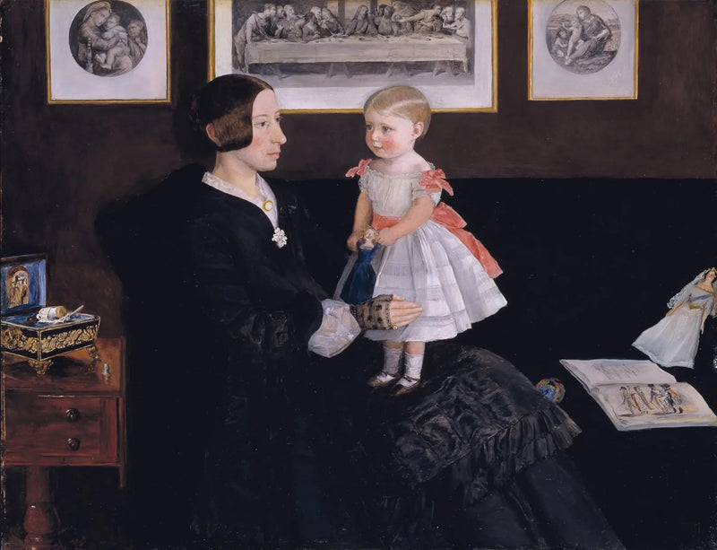 Mme James Wyatt Jr e sua filha Sarah - John Everett Millais