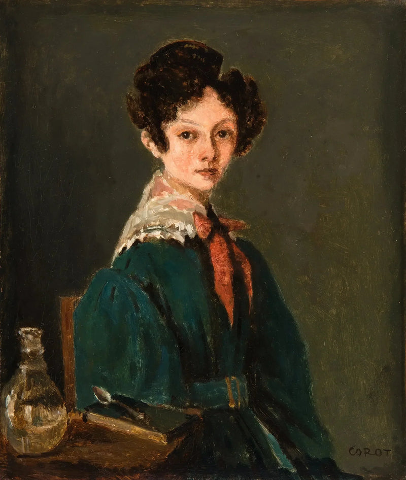 Mme Lemaistre, née Blanche Sennegon, sobrinha de Corot (Mme Lemaistre, née Blanche Sennegon, sobrinha de Corot) - Jean-Baptiste Camille Corot