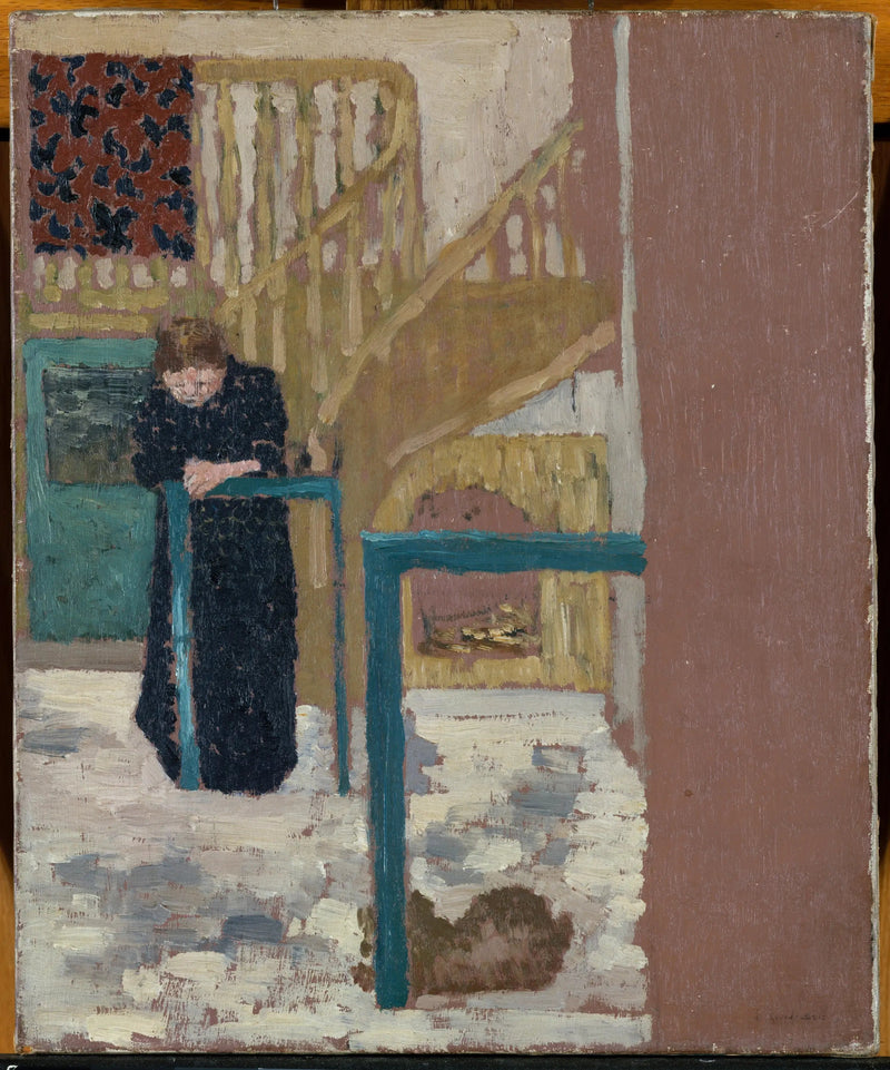 Mme Vuillard no ateliê de um cenógrafo - Édouard Vuillard