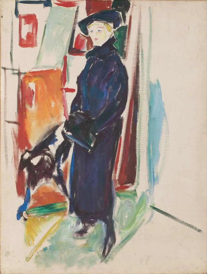 Modelo com chapéu e casaco - Edvard Munch
