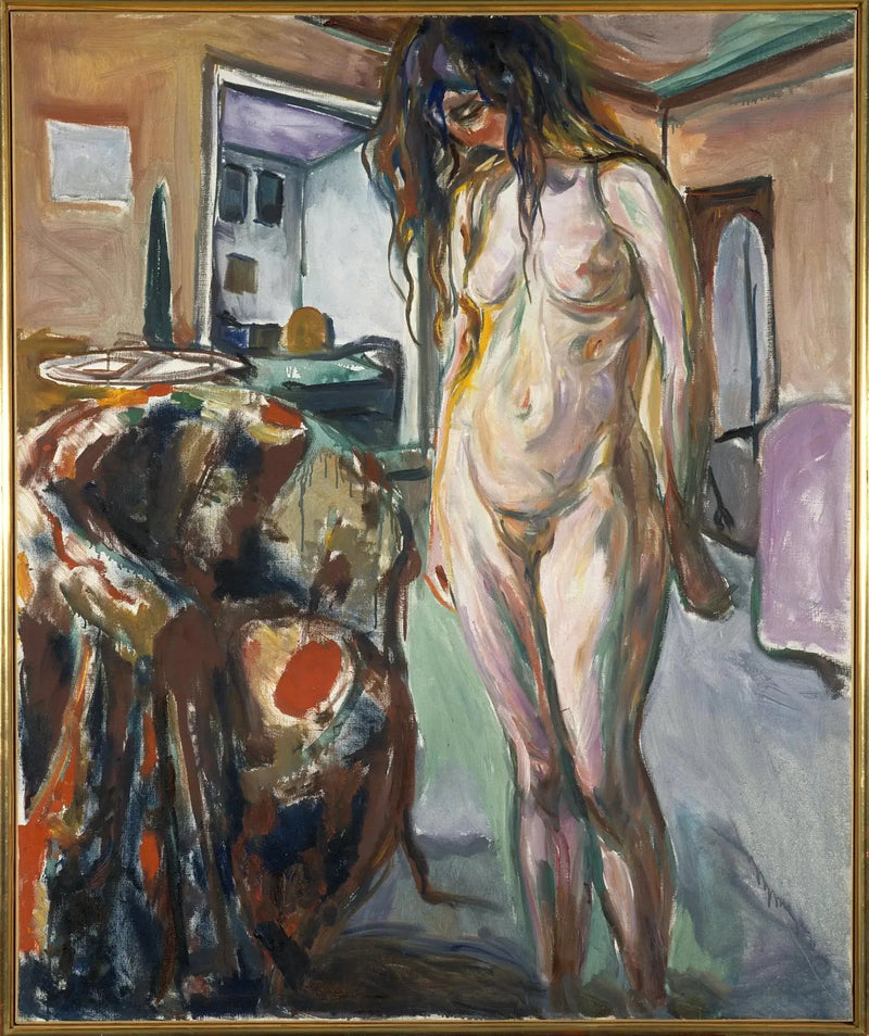 Modelo perto da cadeira de vime - Edvard Munch