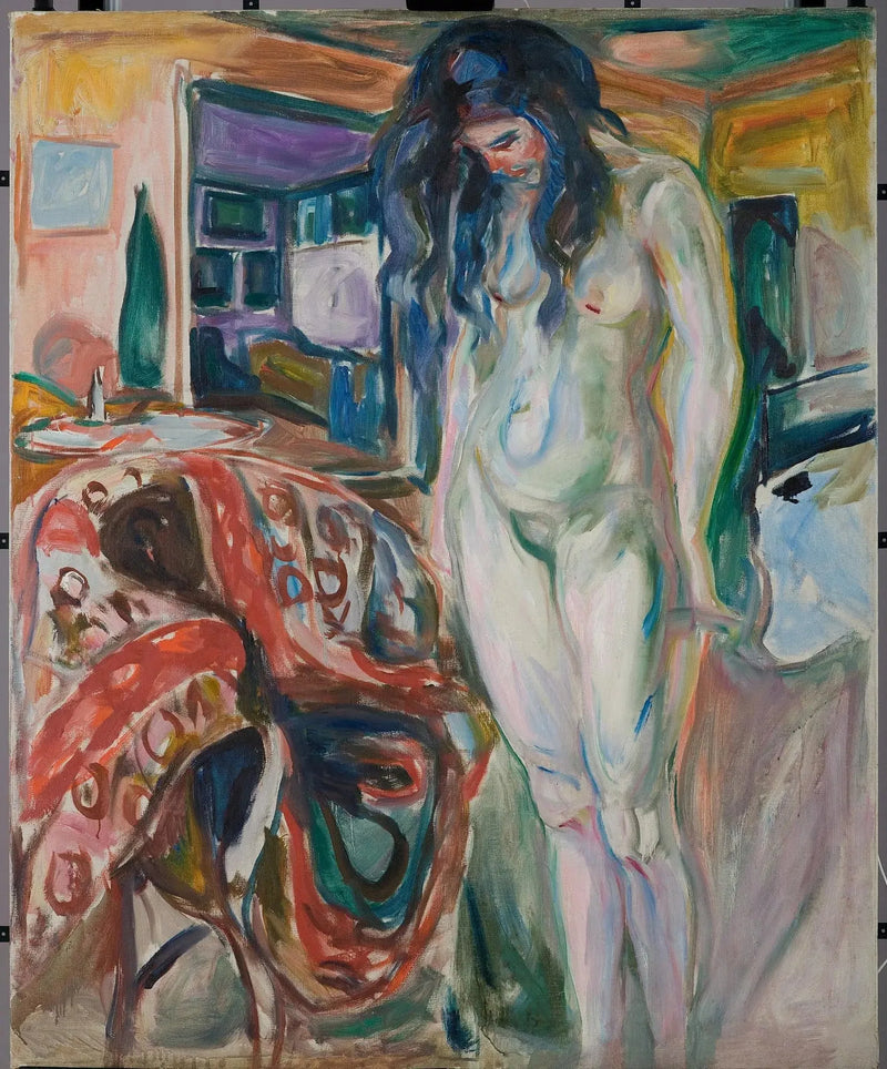 Modelo perto da cadeira de vime - Edvard Munch