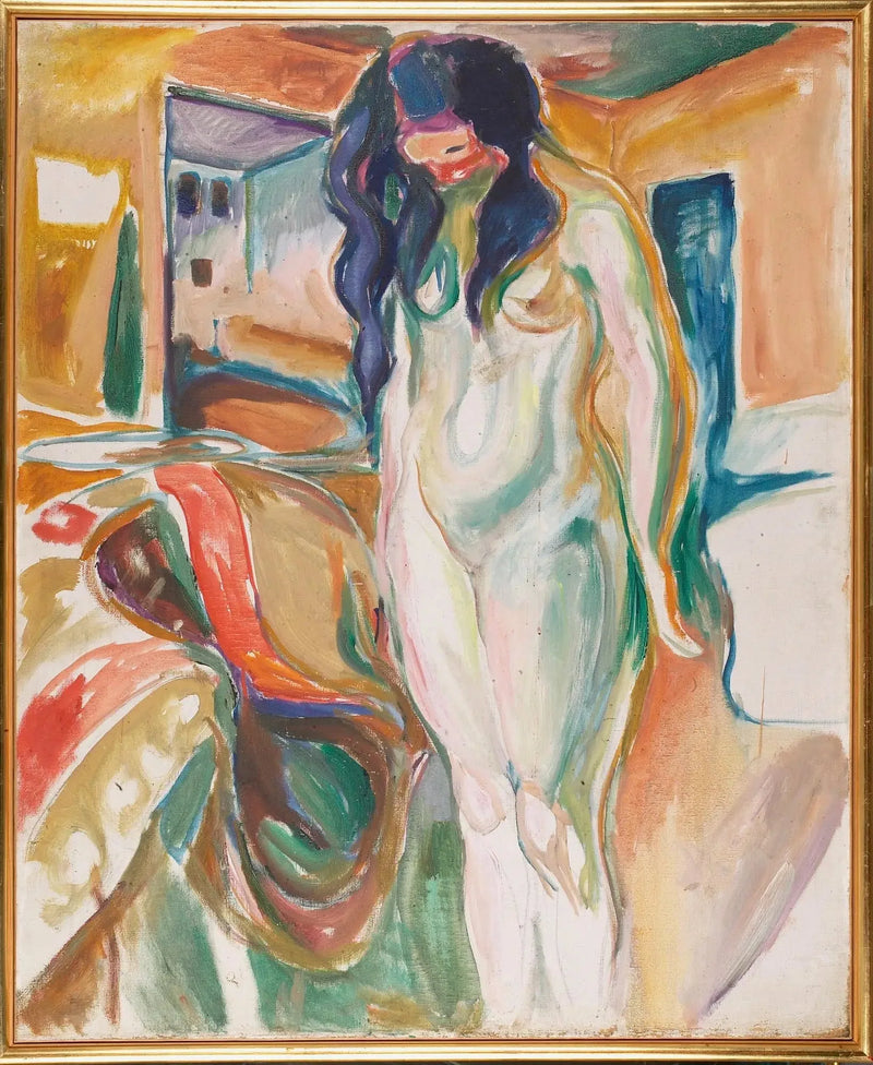 Modelo perto da cadeira de vime - Edvard Munch