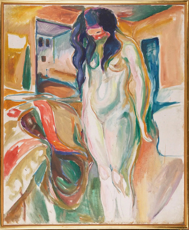 Modelo perto da cadeira de vime - Edvard Munch