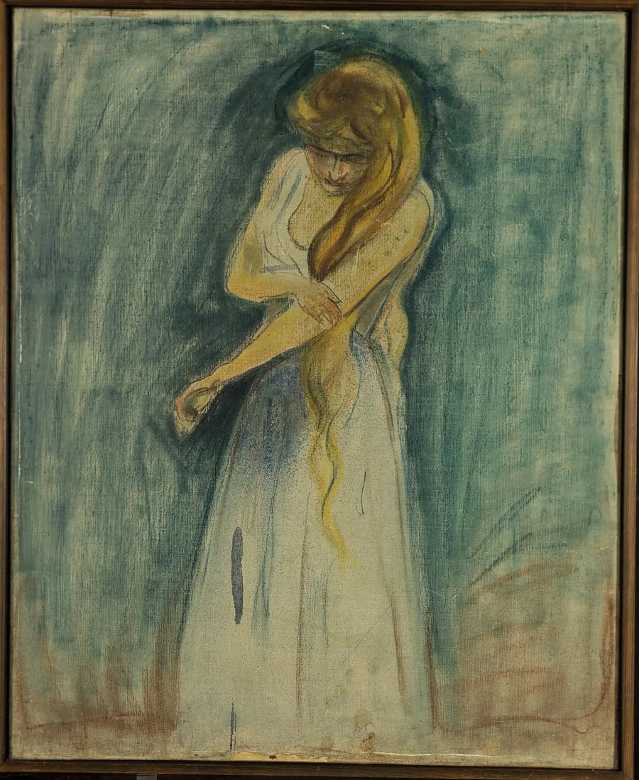 Modelo coçando os braços - Edvard Munch