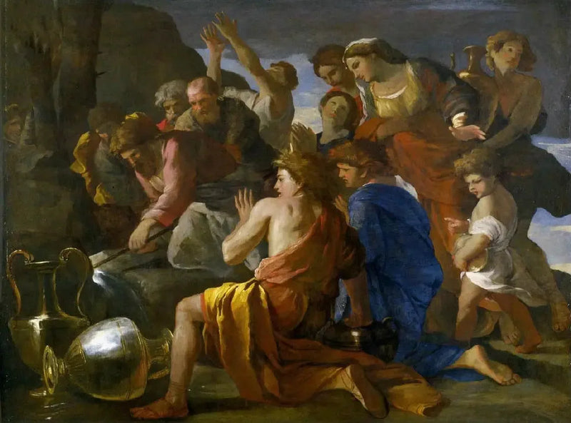 Moisés amaciando as águas de Mara - Nicolas Poussin