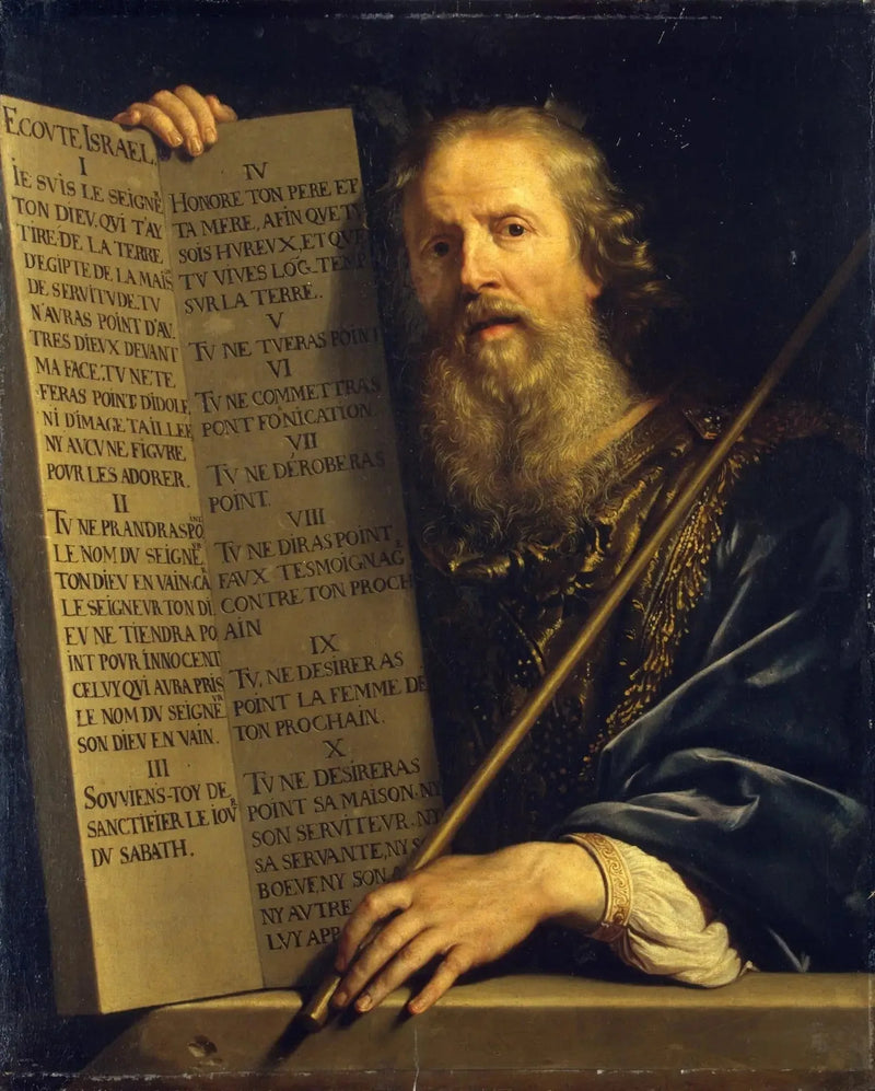 Moisés com os Dez Mandamentos - Philippe de Champaigne